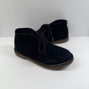 J. Crew Crewcuts Calvert Desert Navy Blue Suede Boys Boots Youth Size K2